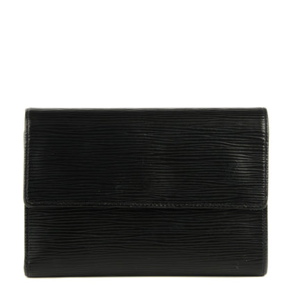 Louis Vuitton Epi Porte Tresor Etui Papiers Wallet Black 1 of 8