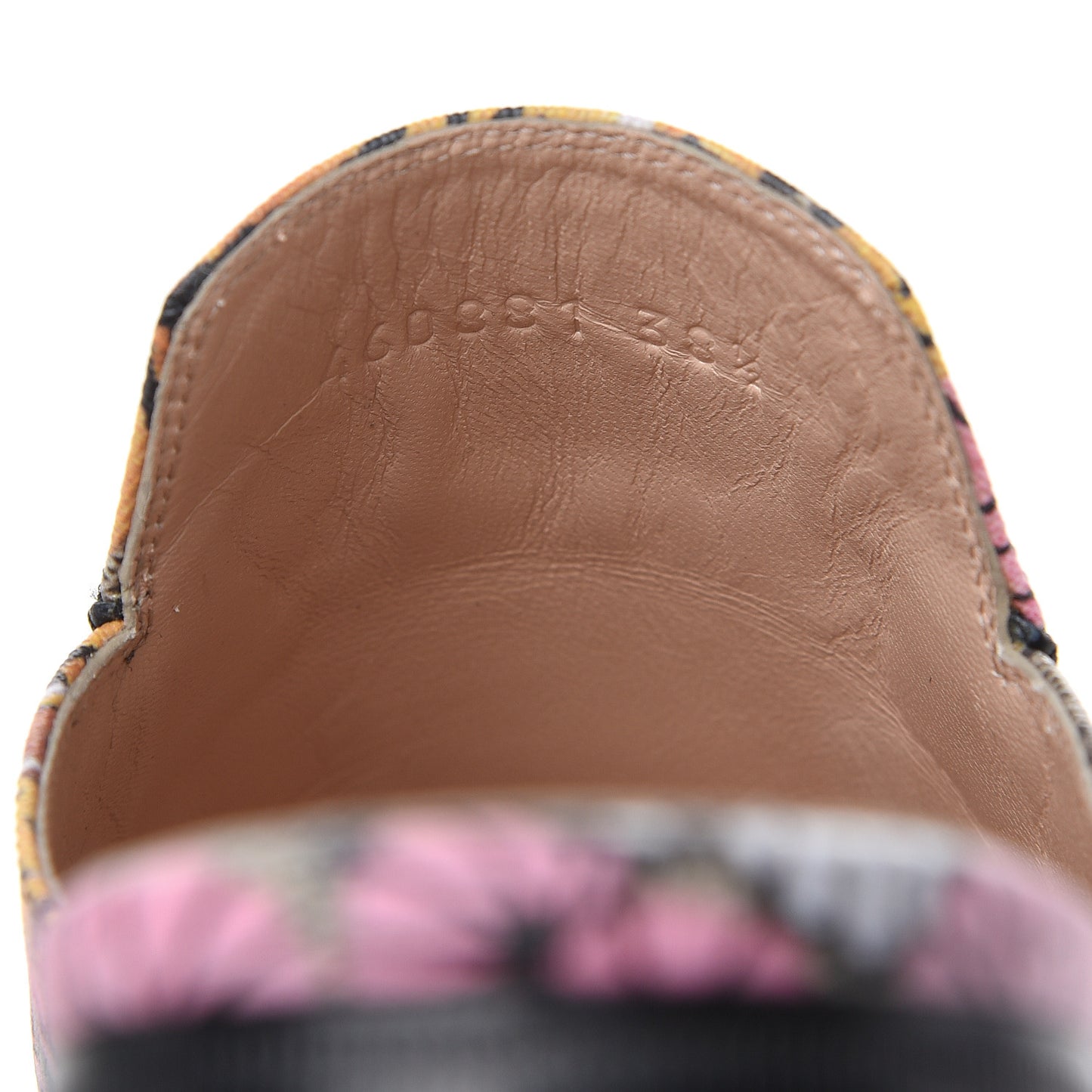 GG Supreme Monogram Bengal Womens Princetown Slippers 38.5 Beige Crop Pink