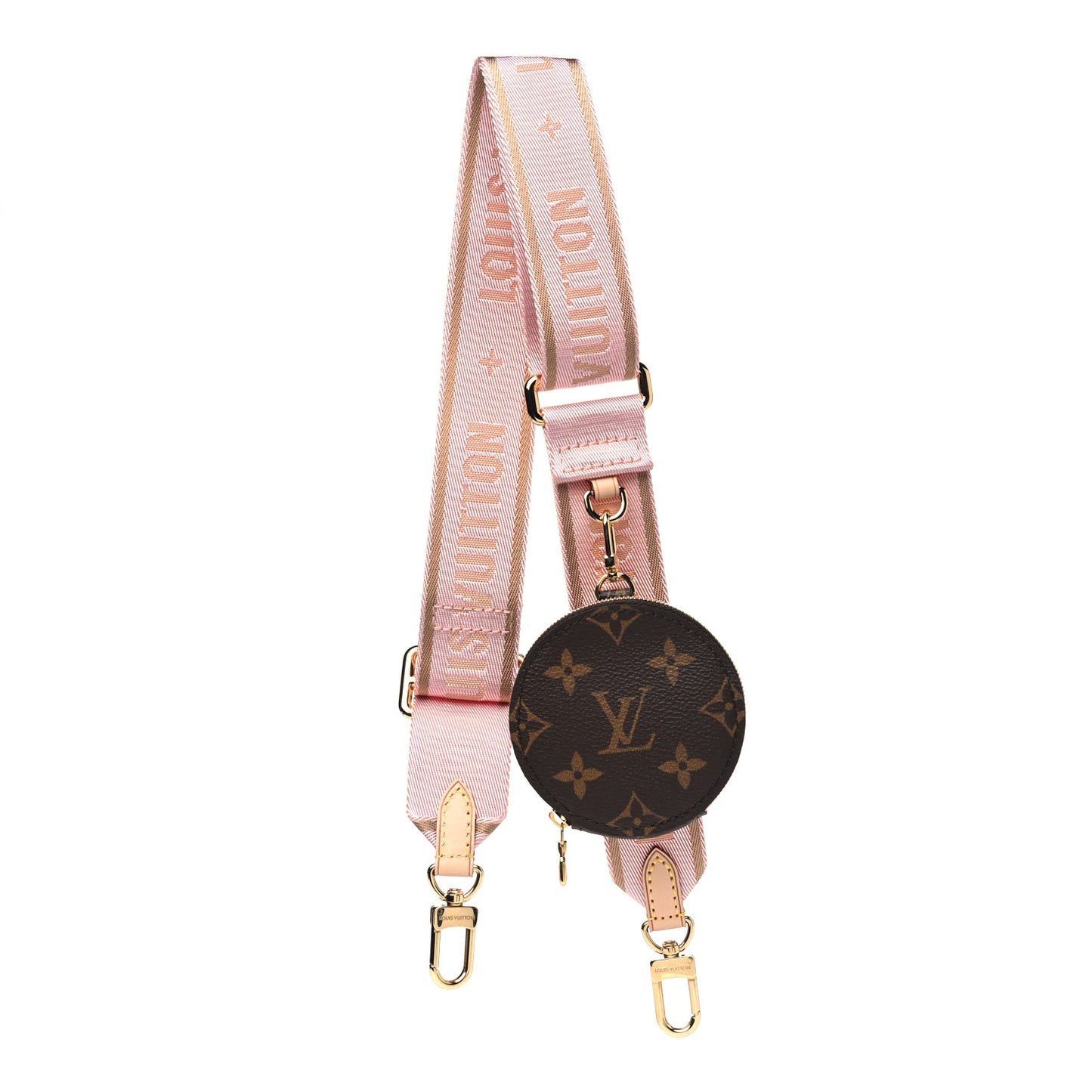 Monogram Multi Pochette Accessories Bandouliere Shoulder Strap Rose Clair