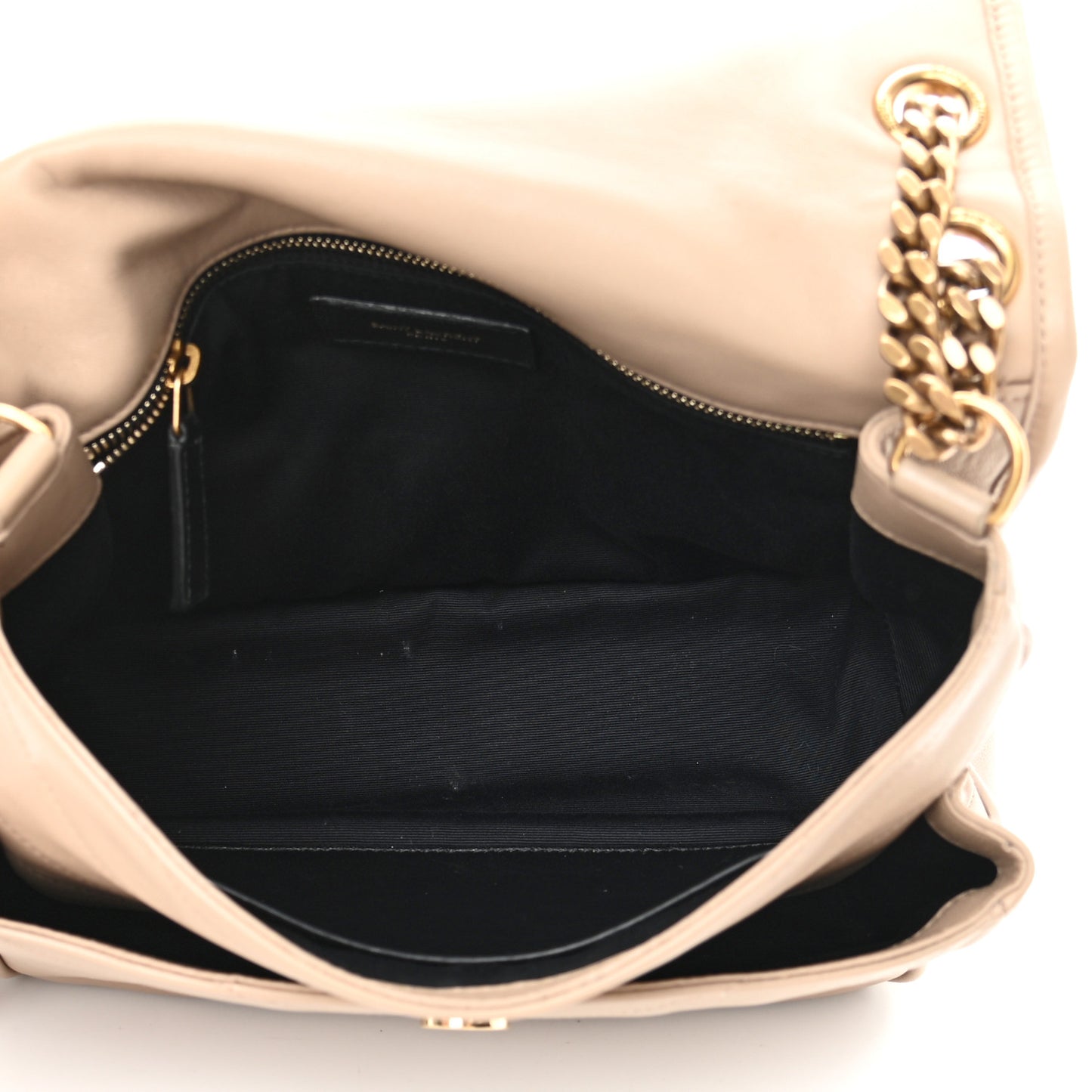 Lambskin Matelasse Monogram Medium Niki Chain Satchel Dark Beige
