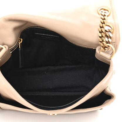 Saint Laurent Lambskin Matelasse Monogram Medium Niki Chain Satchel Dark Beige 4 of 12