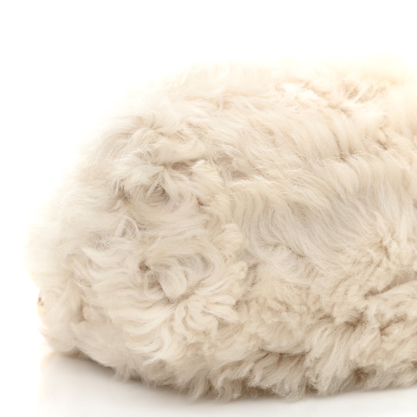 Shearling Lambskin The Pouch Chain White