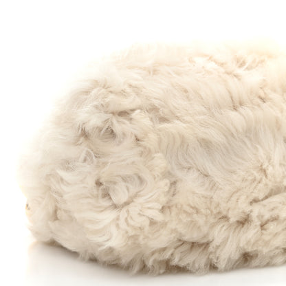 Bottega Veneta Shearling Lambskin The Pouch Chain White 8 of 9