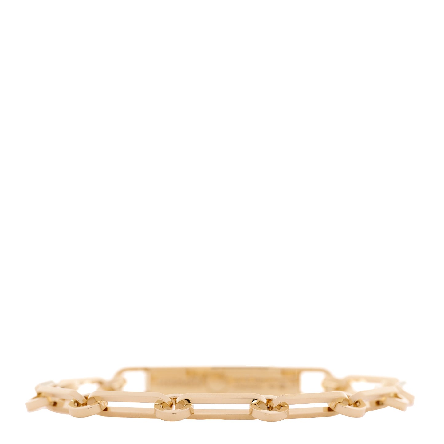 18K Yellow Gold Diamond Pave PM Kelly Chaine Bracelet ST