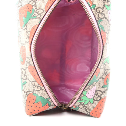 Gucci GG Supreme Monogram Strawberry Cosmetic Case 5 of 9