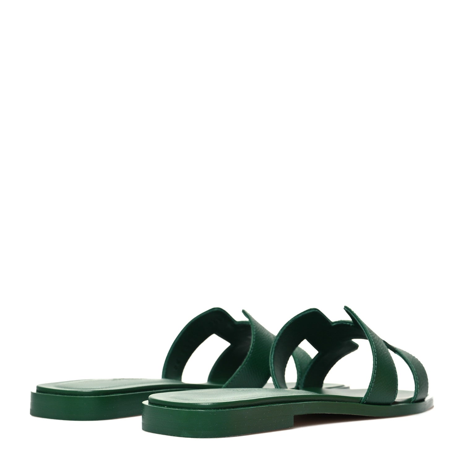 Hermes Epsom Oran Sandals 36.5 Vert Cactus 4 of 9