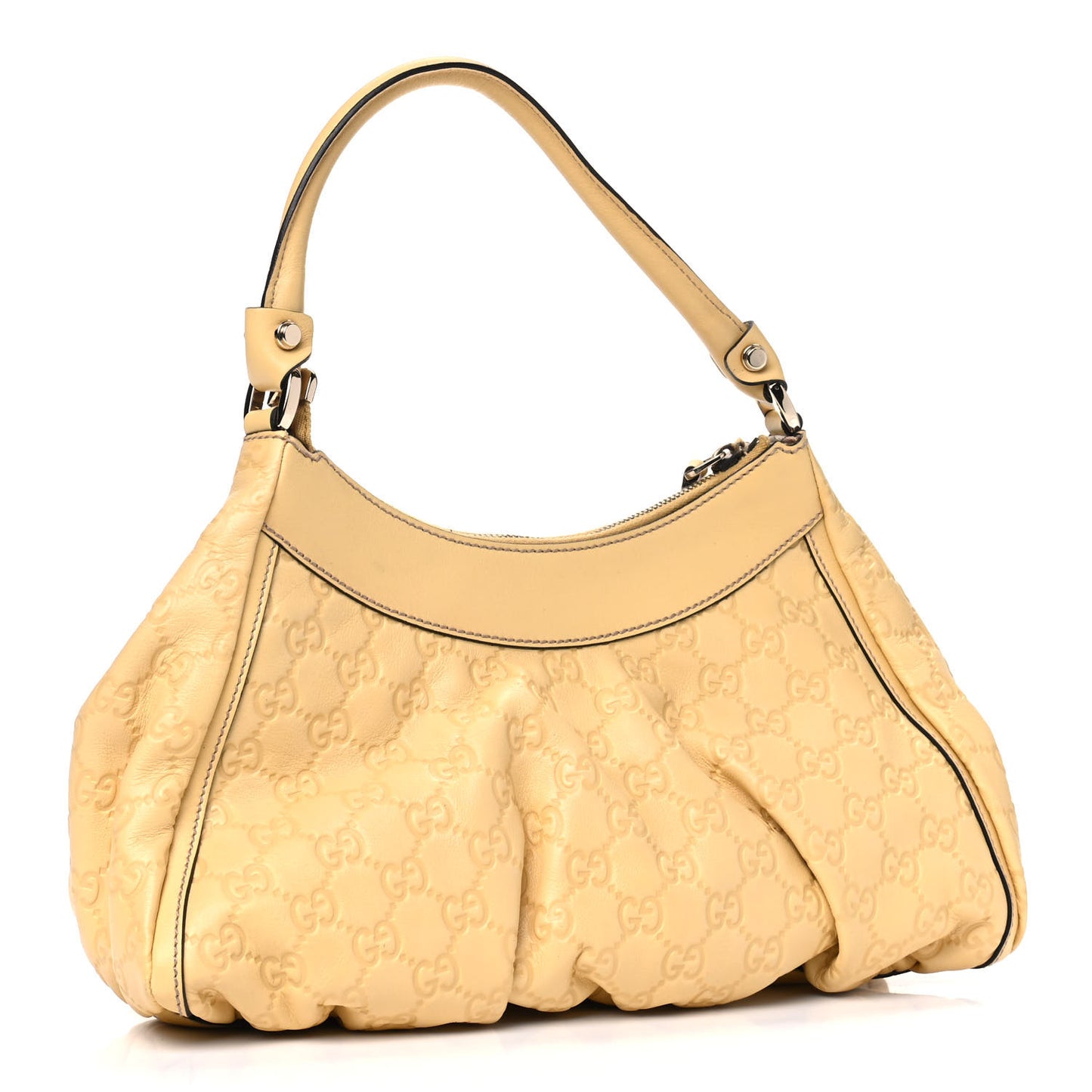 Guccissima Small D Gold Ring Shoulder Bag Yellow