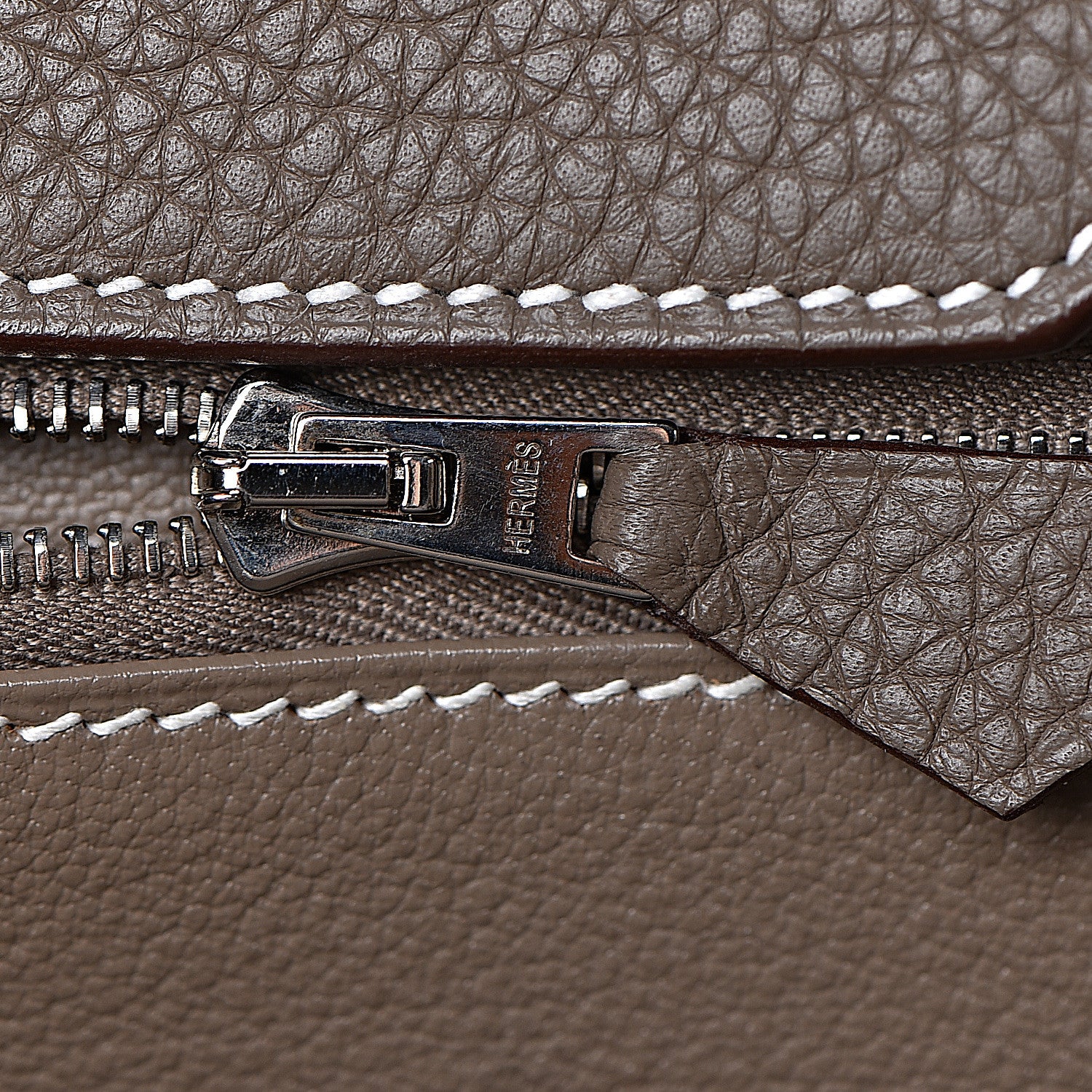 Hermes Taurillon Clemence Birkin 35 Etoupe 19 of 38