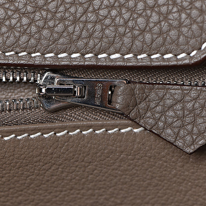 Hermes Taurillon Clemence Birkin 35 Etoupe 19 of 38