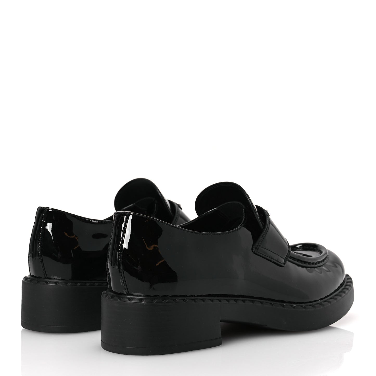 Vernice Triangle 50mm Loafers 41 Black