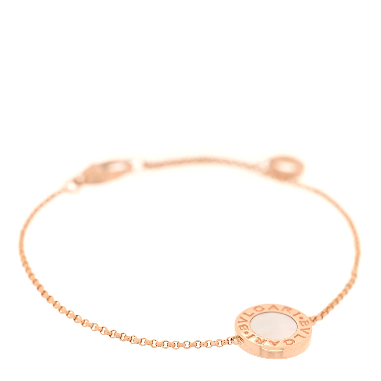 Bulgari 18K Rose Gold Mother of Pearl BVLGARI BVLGARI Chain Bracelet 1 of 3