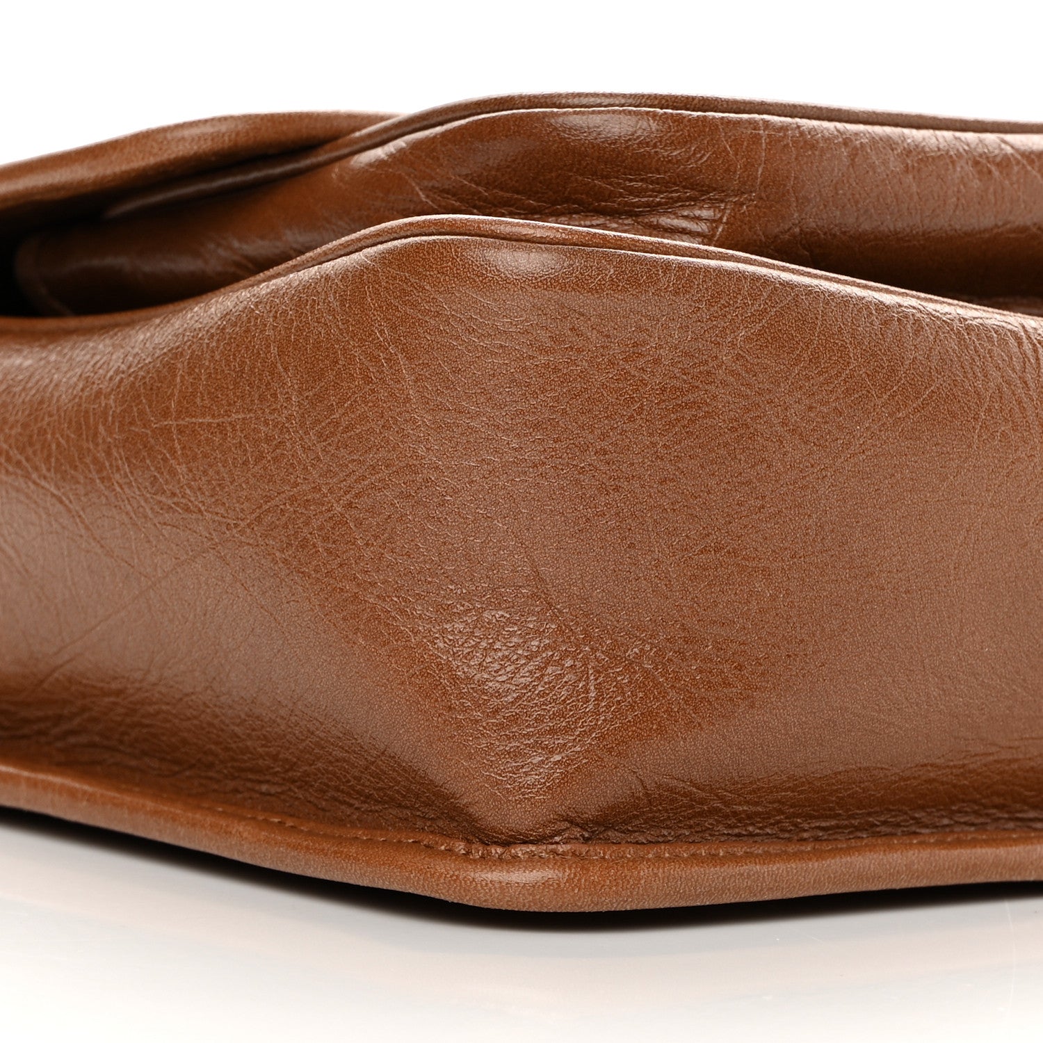 Saint Laurent Crinkled Calfskin Matelasse Monogram Medium Niki Chain Satchel Caramel 9 of 13