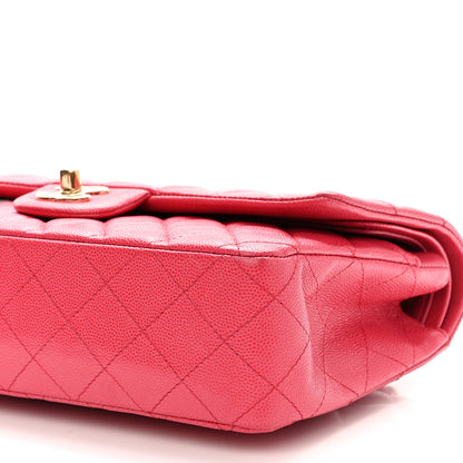 Chanel Caviar Quilted Medium Double Flap Dark Pink 10 of 10