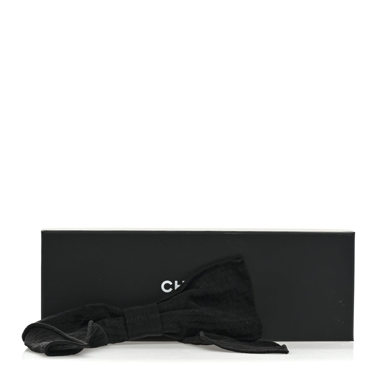 Silk Bow Hair Clip Black