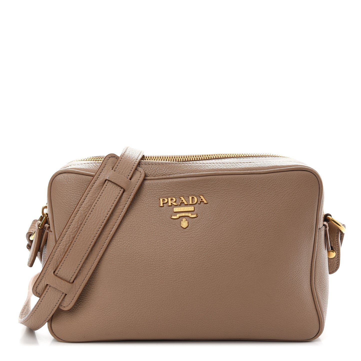 Soft Calfskin Camera Crossbody Bag Cammeo