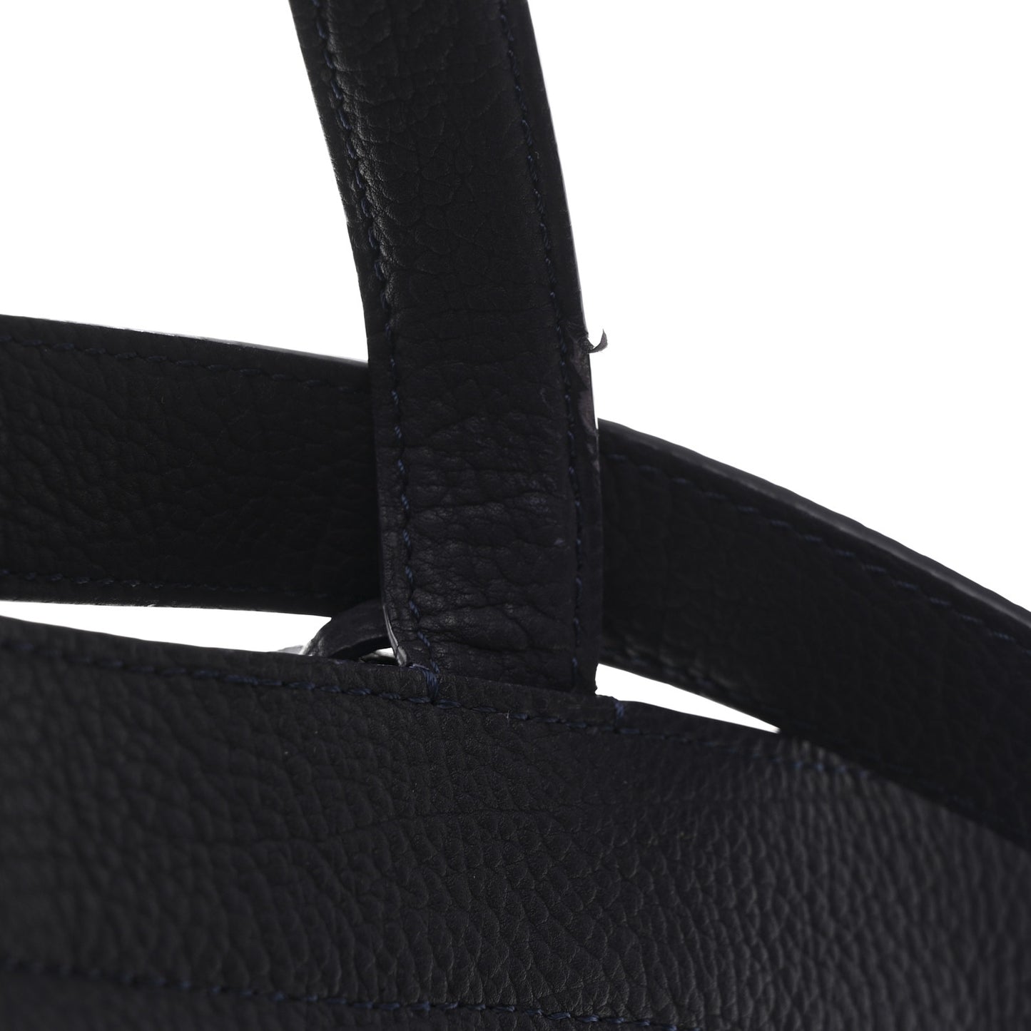 Grained Calfskin Le Pin Tote Indigo