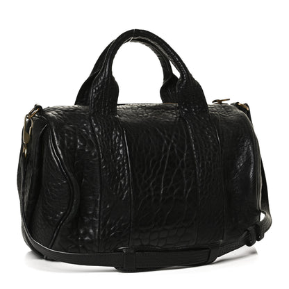 Alexander Wang Pebbled Lambskin Rocco Black Antique Brass Hardware 3 of 11