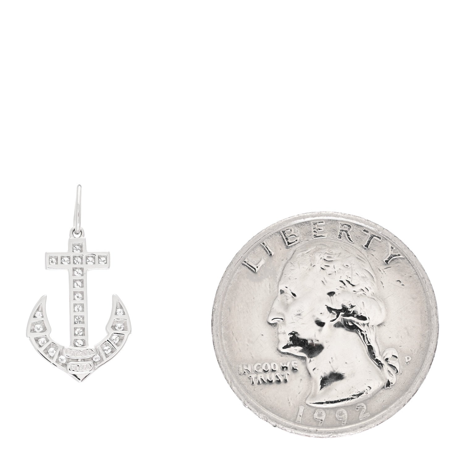 Tiffany Platinum Diamond Anchor Charm 2 of 3