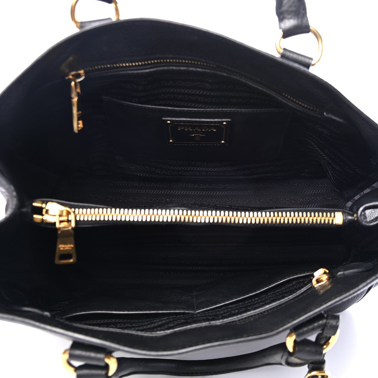 Prada Vitello Daino Tote Black 4 of 4