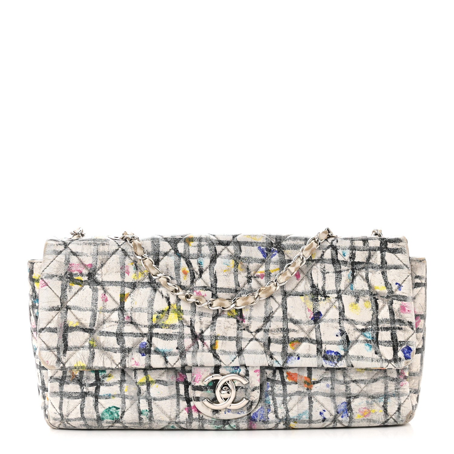 Chanel Calfskin Hand Painted Graffiti Flap Multicolor 1 of 11
