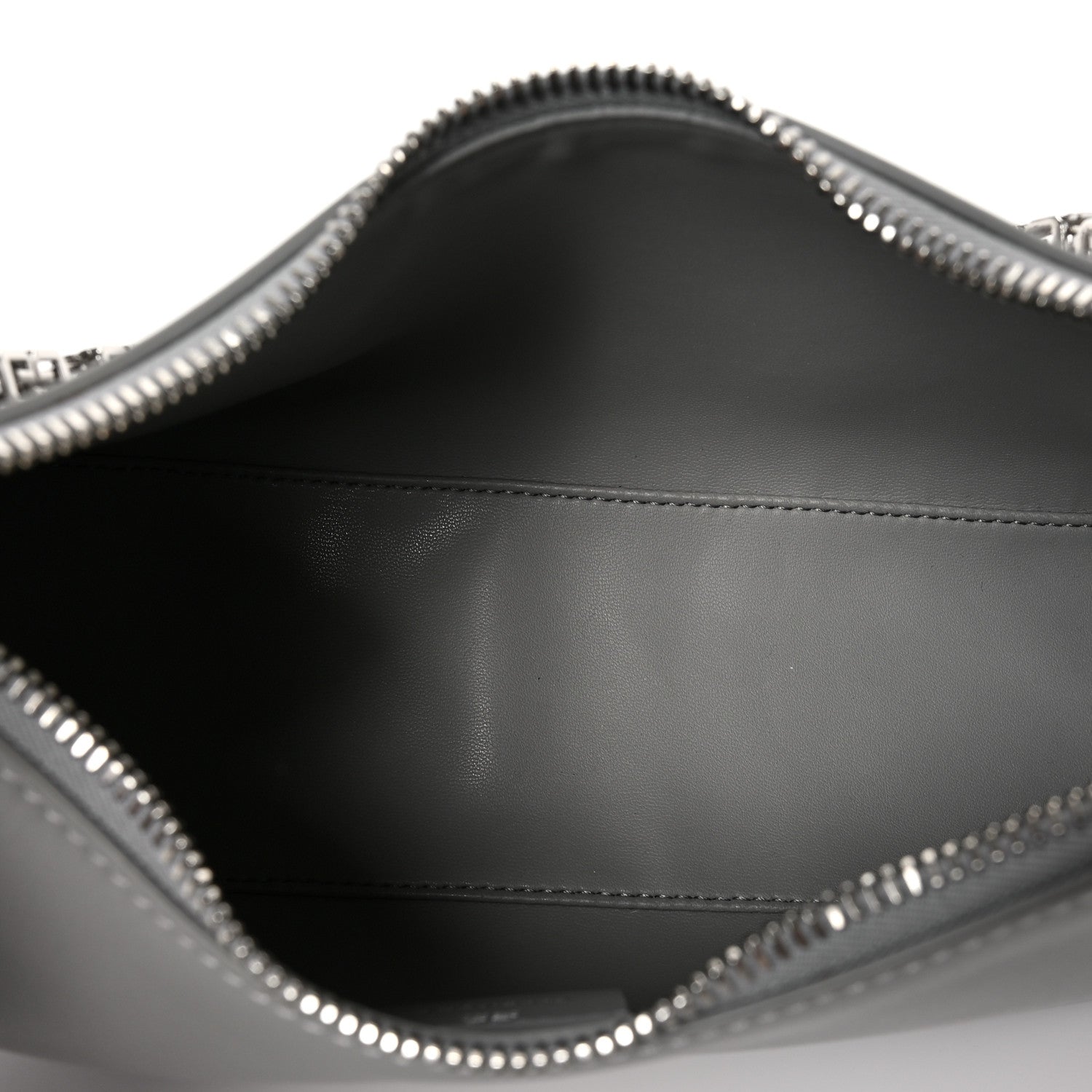 Givenchy Smooth Calfskin Small Moon Cut Out Shoulder Bag Grey 5 of 8