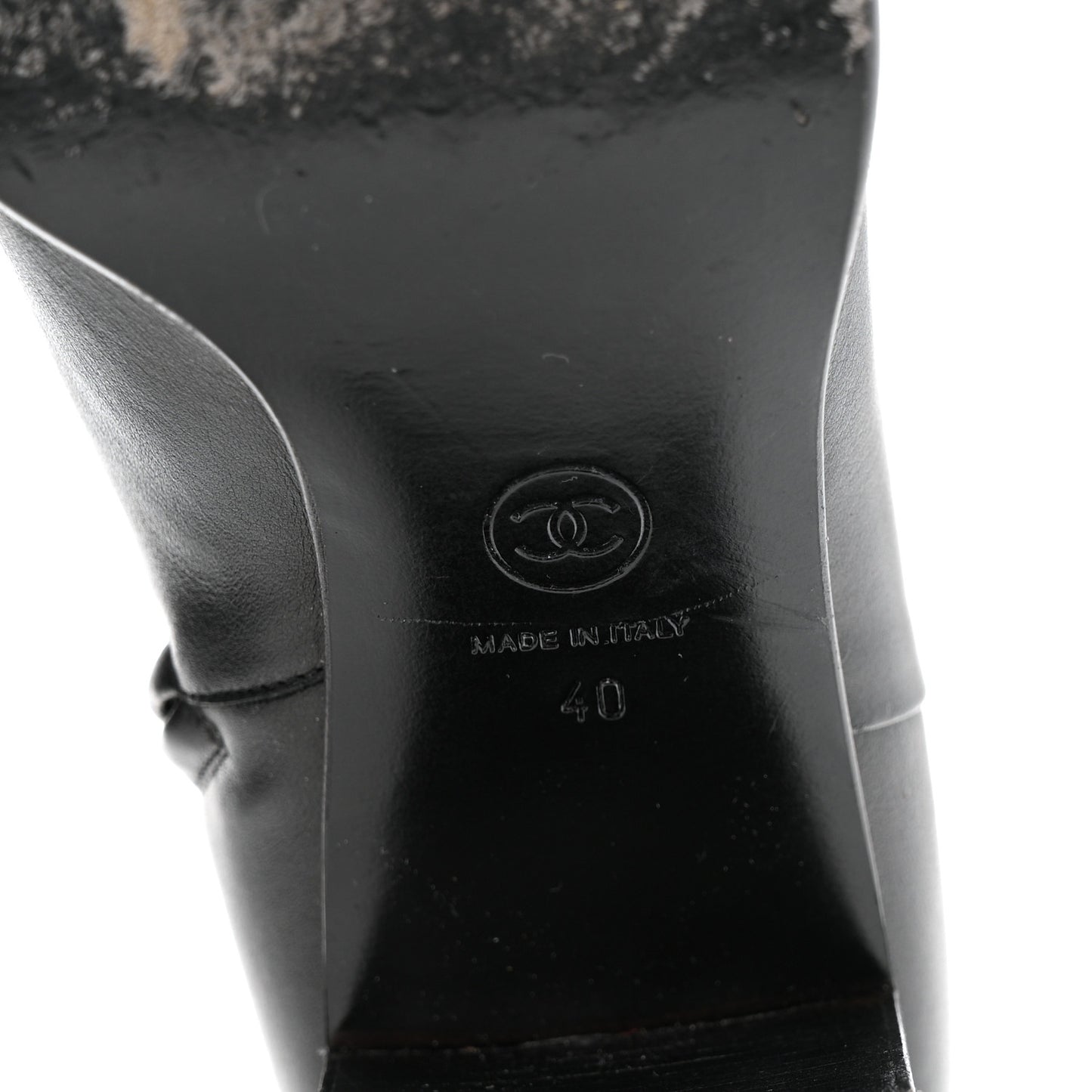 Calfskin CC Ankle Boots 40 Black