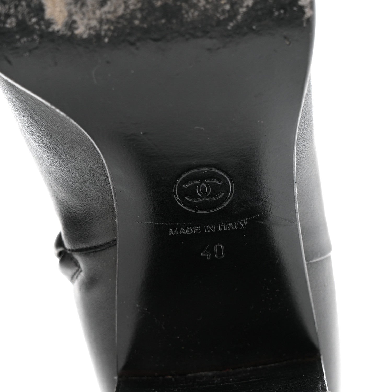 Chanel Calfskin CC Ankle Boots 40 Black 8 of 11