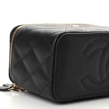 Chanel Caviar Quilted Small Vanity Case With Chain Black 10 of 12