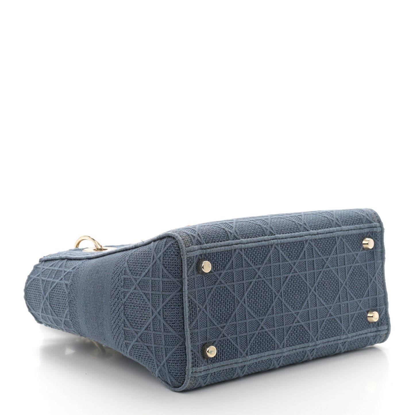 Canvas Embroidered Cannage Medium Lady D-Lite Denim Blue