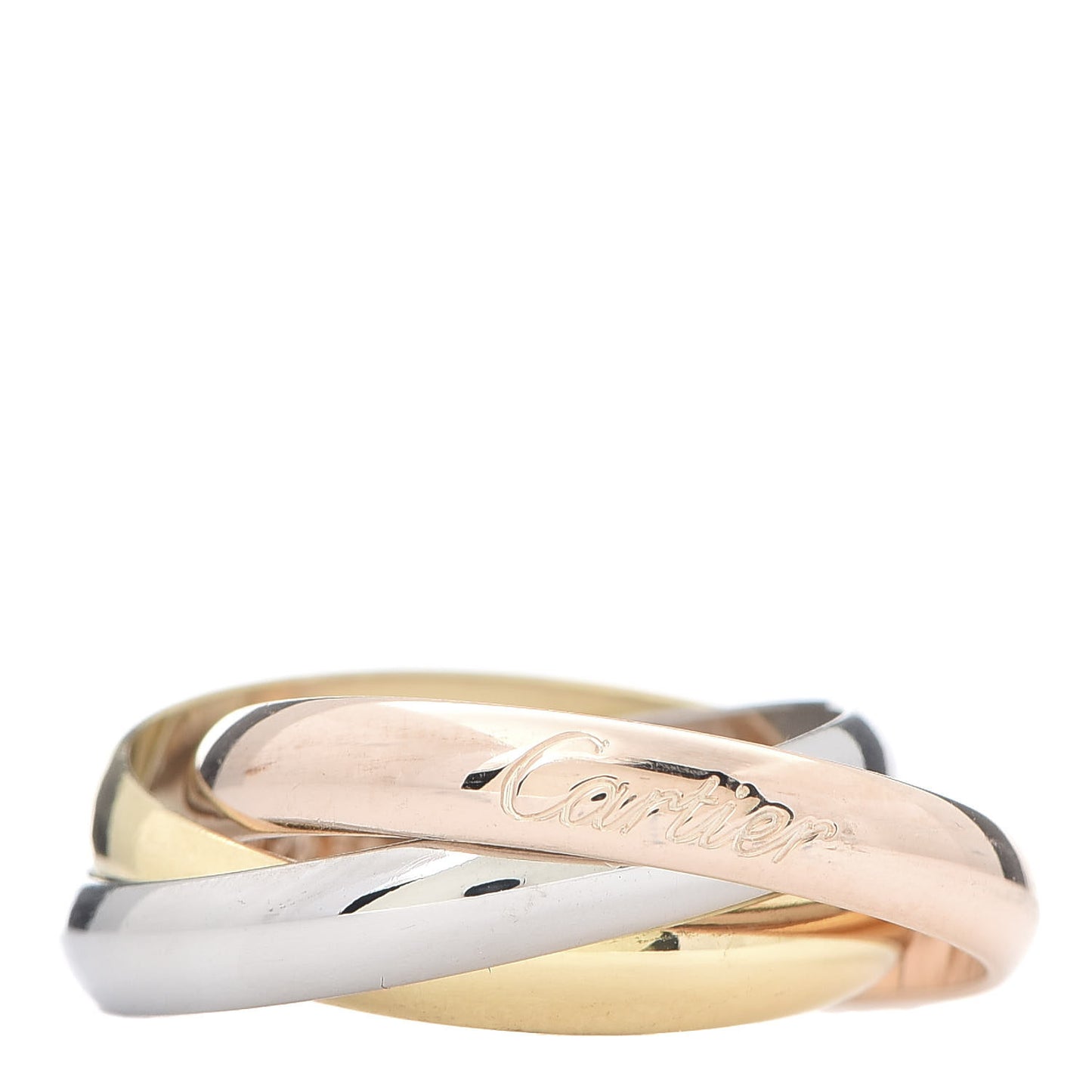 18K Pink Yellow White Gold Small Trinity Ring 55 7.25