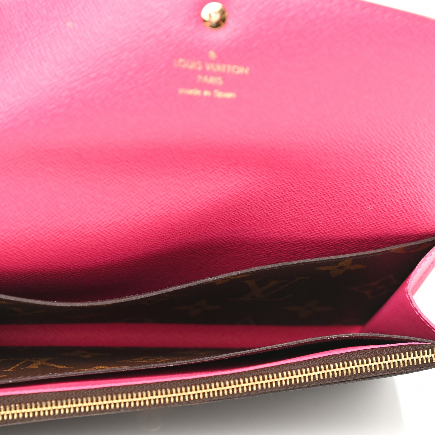 Louis Vuitton Monogram Bloom Flower Emilie Wallet Fuchsia 5 of 9