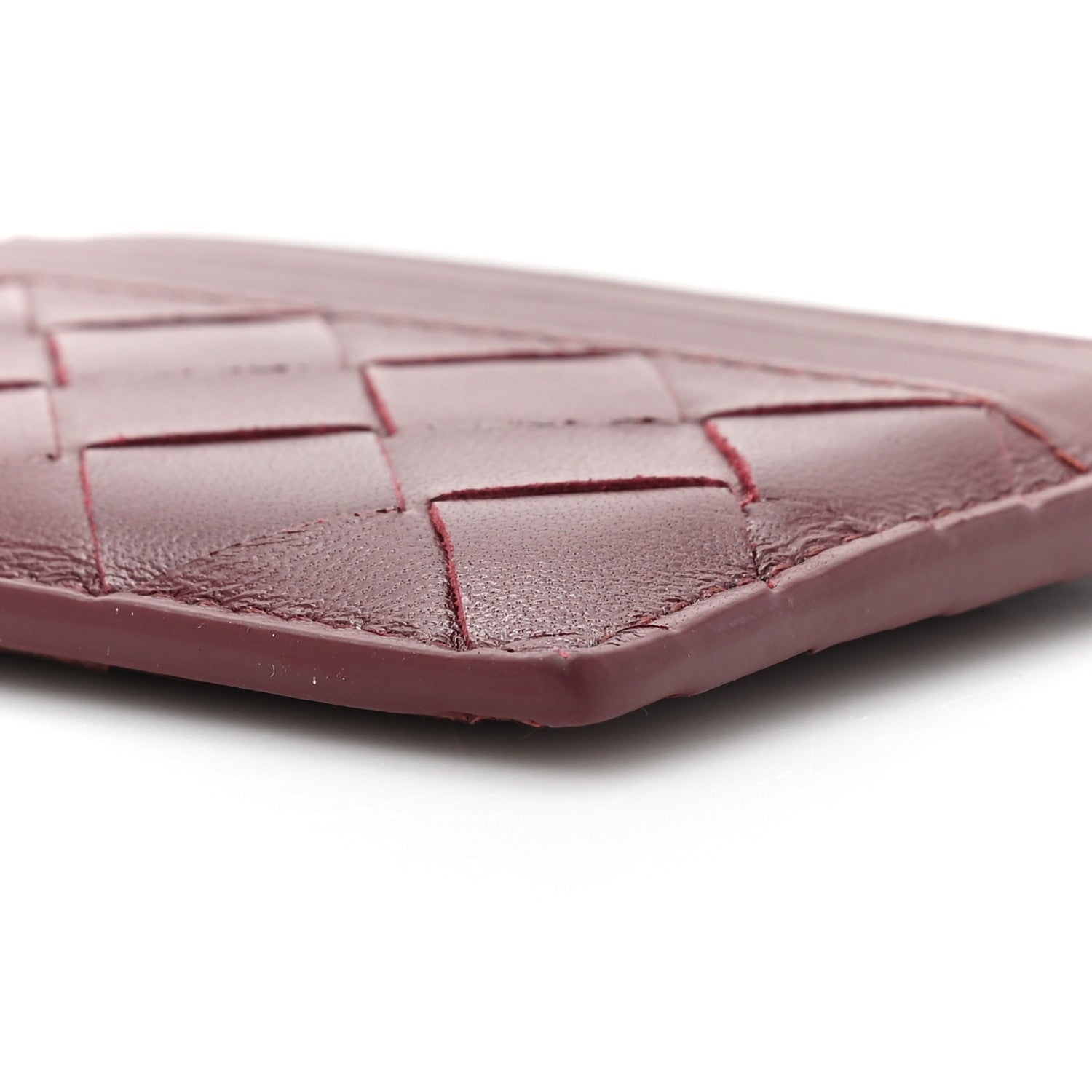 Bottega Veneta Nappa Intrecciato Card Holder Bordeaux 7 of 9