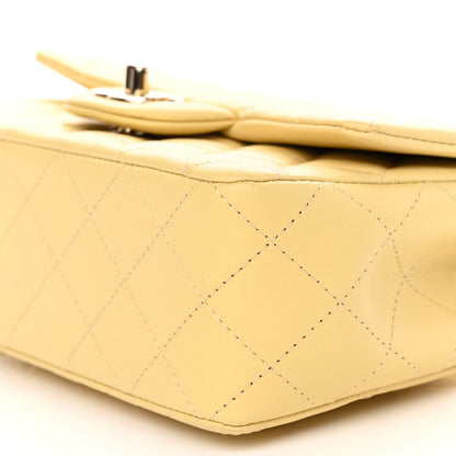 Chanel Lambskin Quilted Mini Top Handle Rectangular Flap Yellow 11 of 11