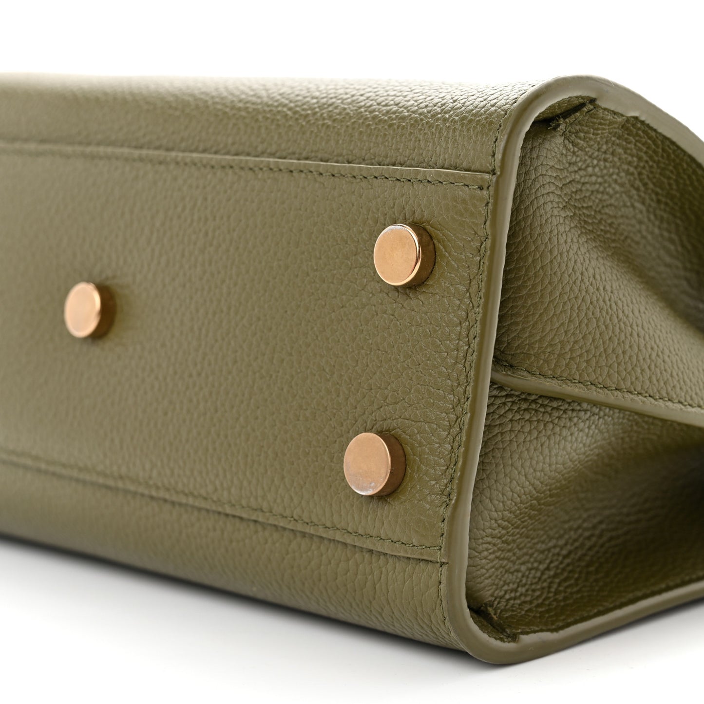 Grained Calfskin Nano Supple Sac De Jour Green