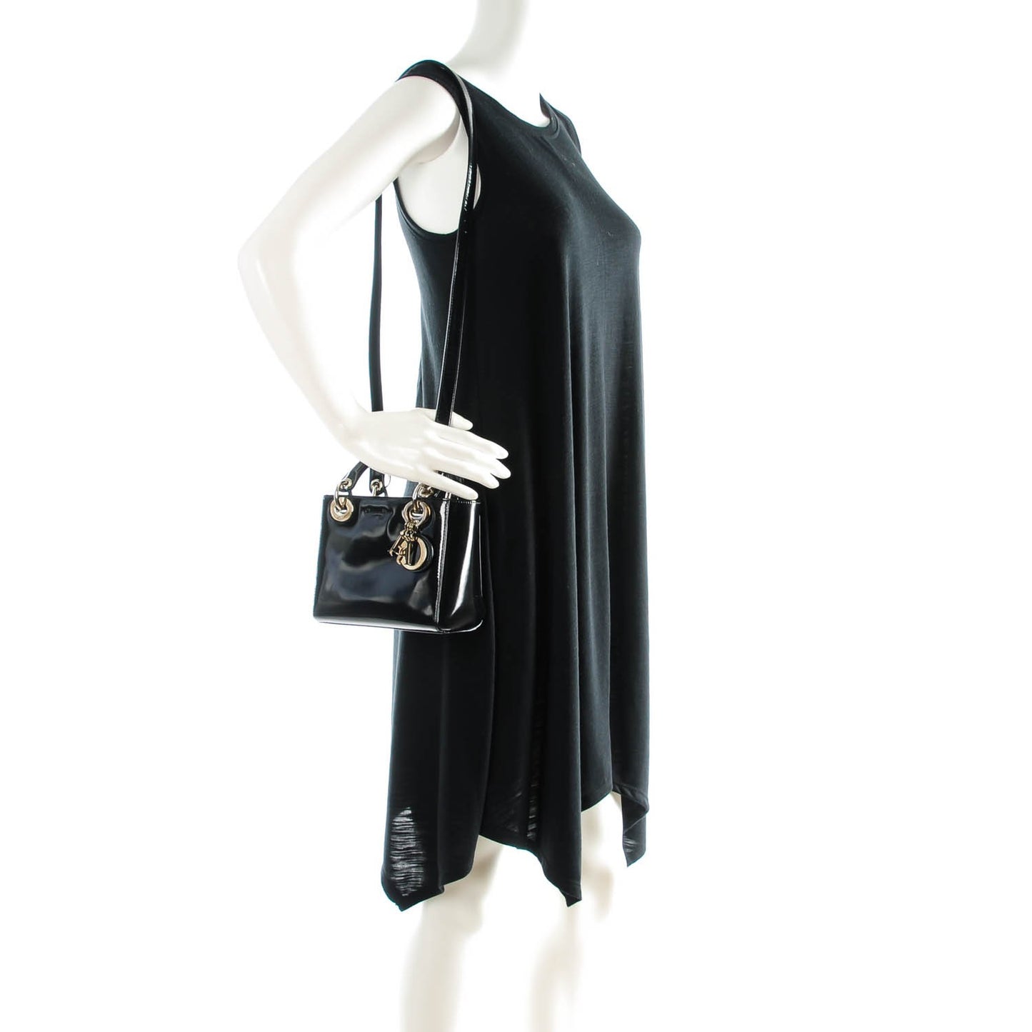 Patent Mini Lady Dior Black