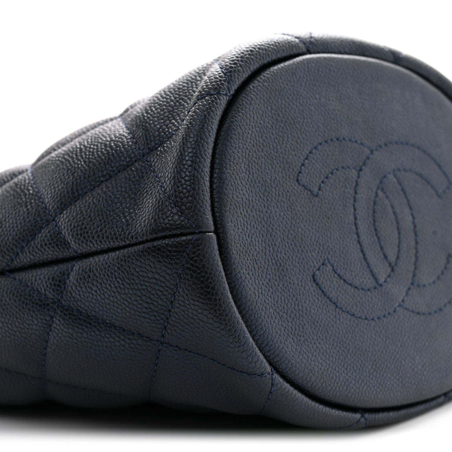 Chanel Iridescent Caviar Quilted My Perfect CC Bucket Drawstring Bag Blue 9 of 11