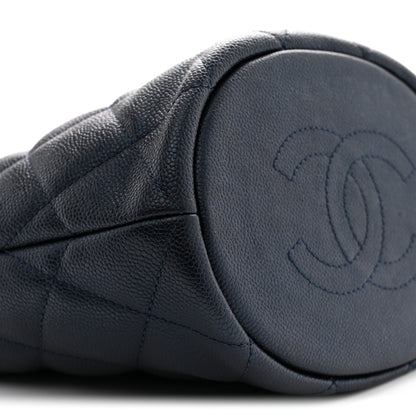 Chanel Iridescent Caviar Quilted My Perfect CC Bucket Drawstring Bag Blue 9 of 11
