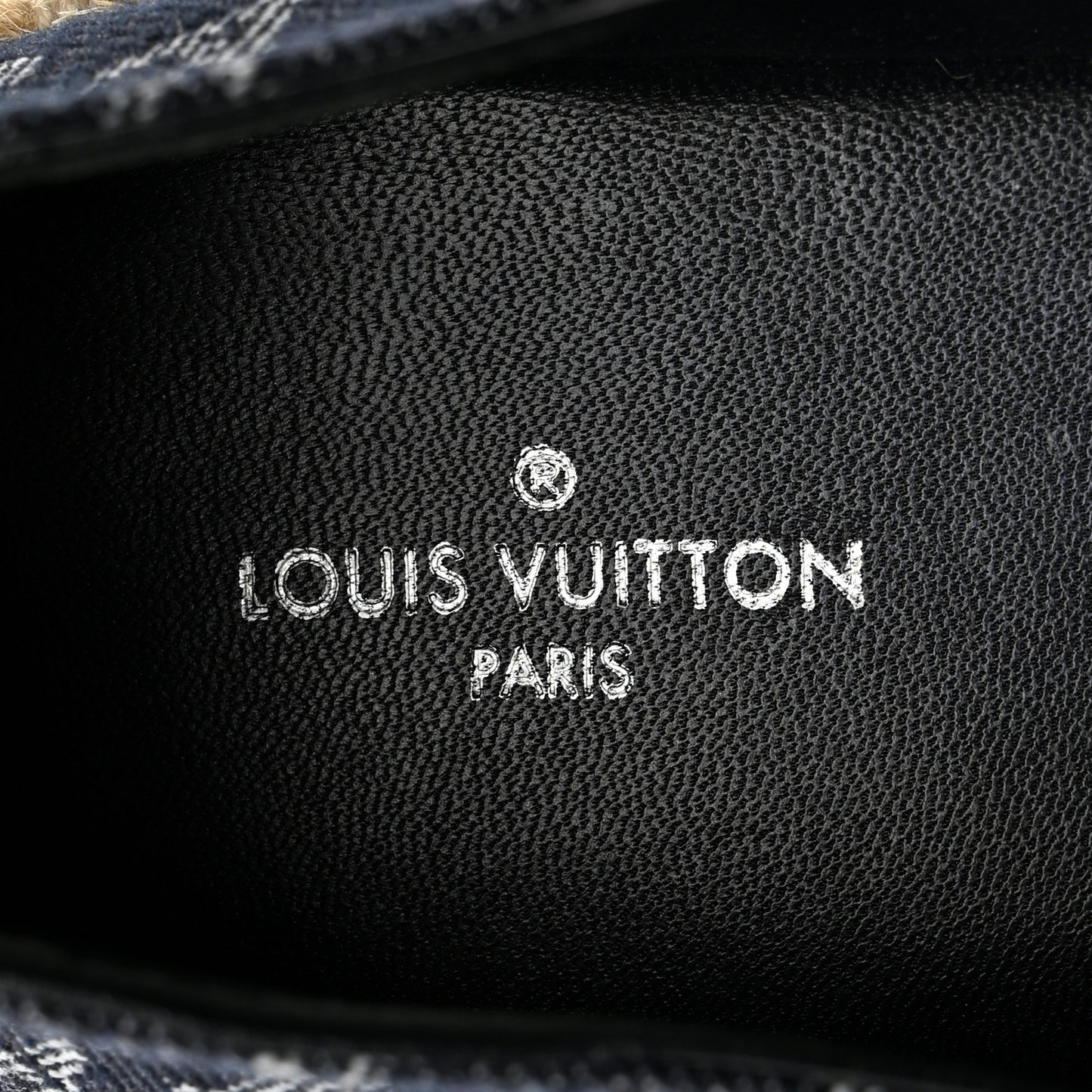 Monogram Denim Starboard Espadrille Flats 36.5 Dark Blue