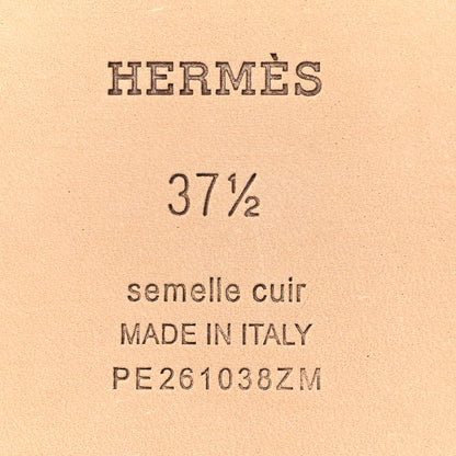 Hermes Calfskin Miss Sandals 37.5 White 7 of 9