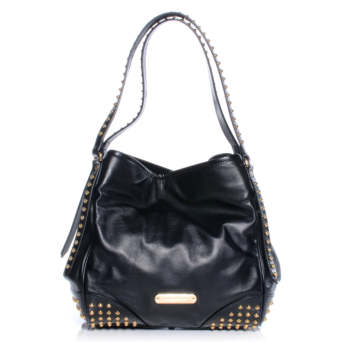 Lambskin Bridle Studs Small Canterbury Tote Black