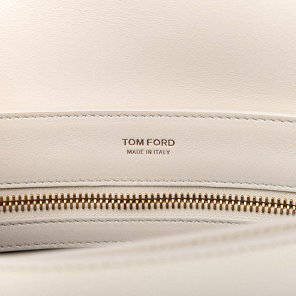 Tom Ford Grained Calfskin Medium Sienna Shoulder Bag Chalk 8 of 9
