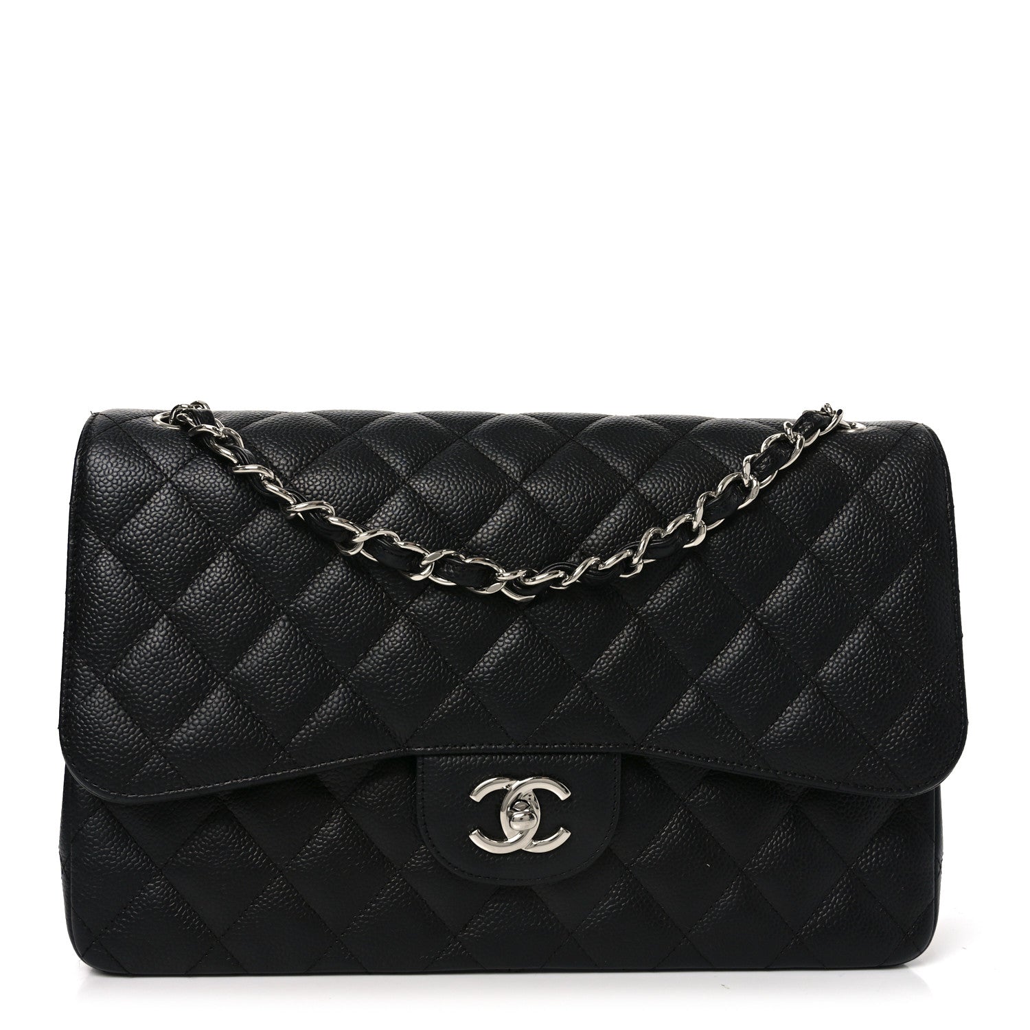 Chanel Caviar Quilted Jumbo Double Flap Black 1 of 11