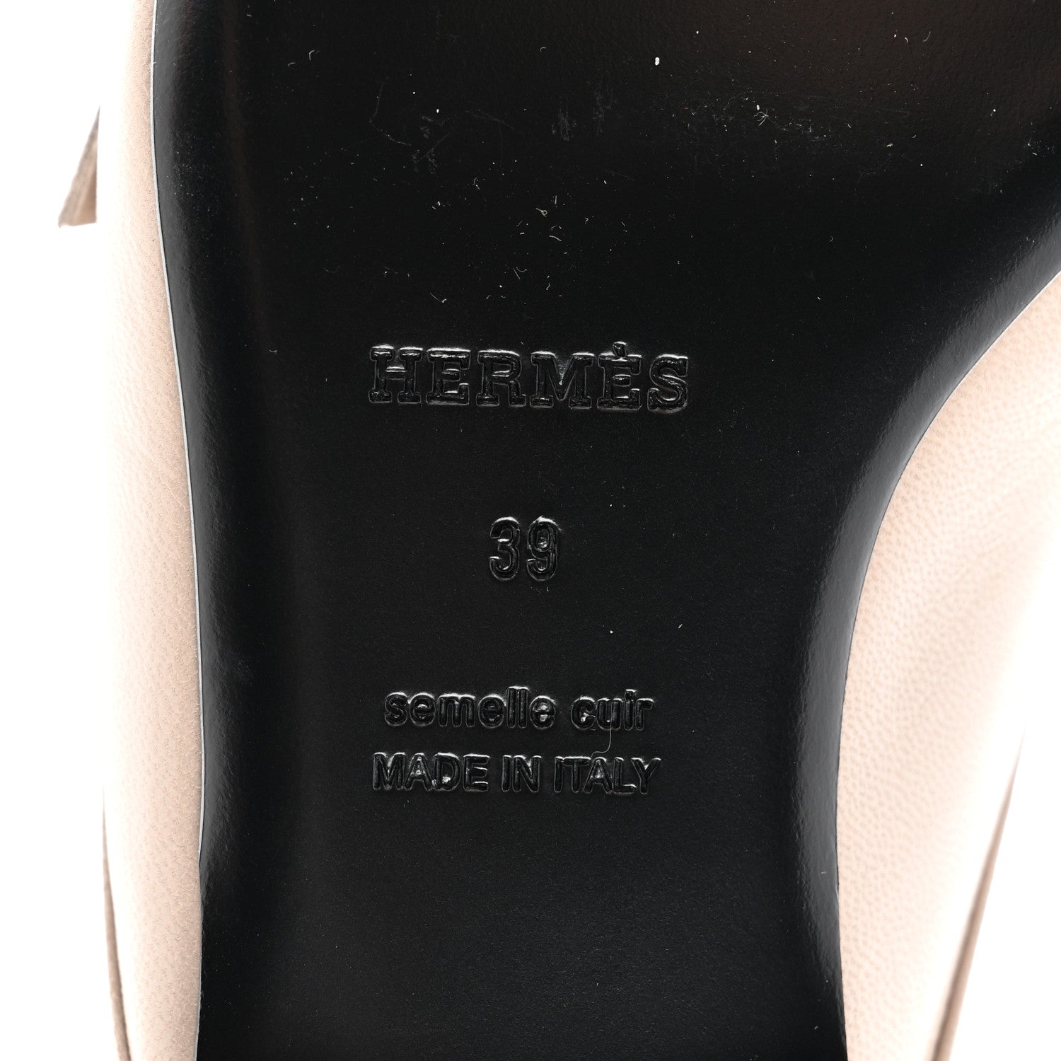 Hermes Goatskin Groupie Mules 39 Beige Mastic 6 of 9