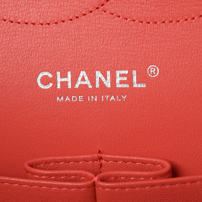 Chanel Caviar Chevron Quilted Jumbo Double Flap Coral 6 of 9