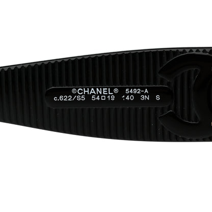 Chanel Acetate Butterfly Large CC Sunglasses 5492-A Black 5 of 8
