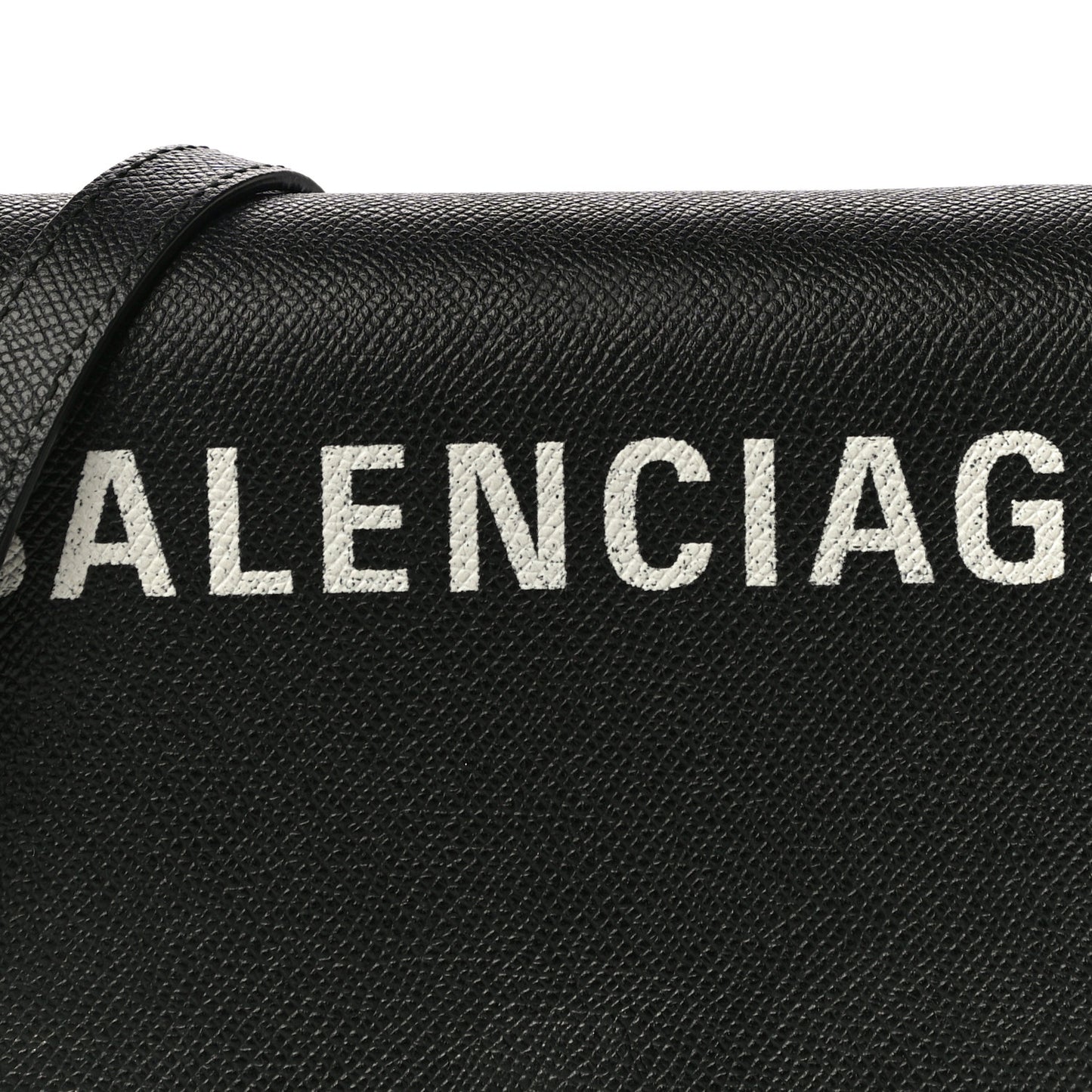 Grained Calfskin Logo Print Ville Day Bag XS Black