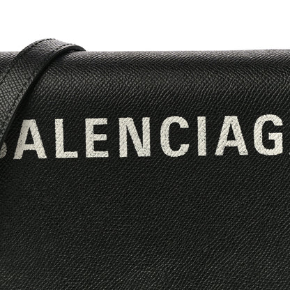 Balenciaga Grained Calfskin Logo Print Ville Day Bag XS Black 9 of 11