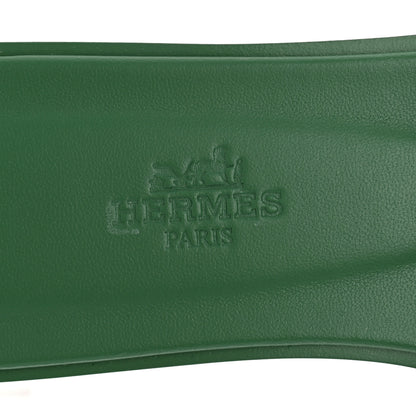 Hermes Calfskin Oran Sandals 36 Vert Electrique 8 of 10