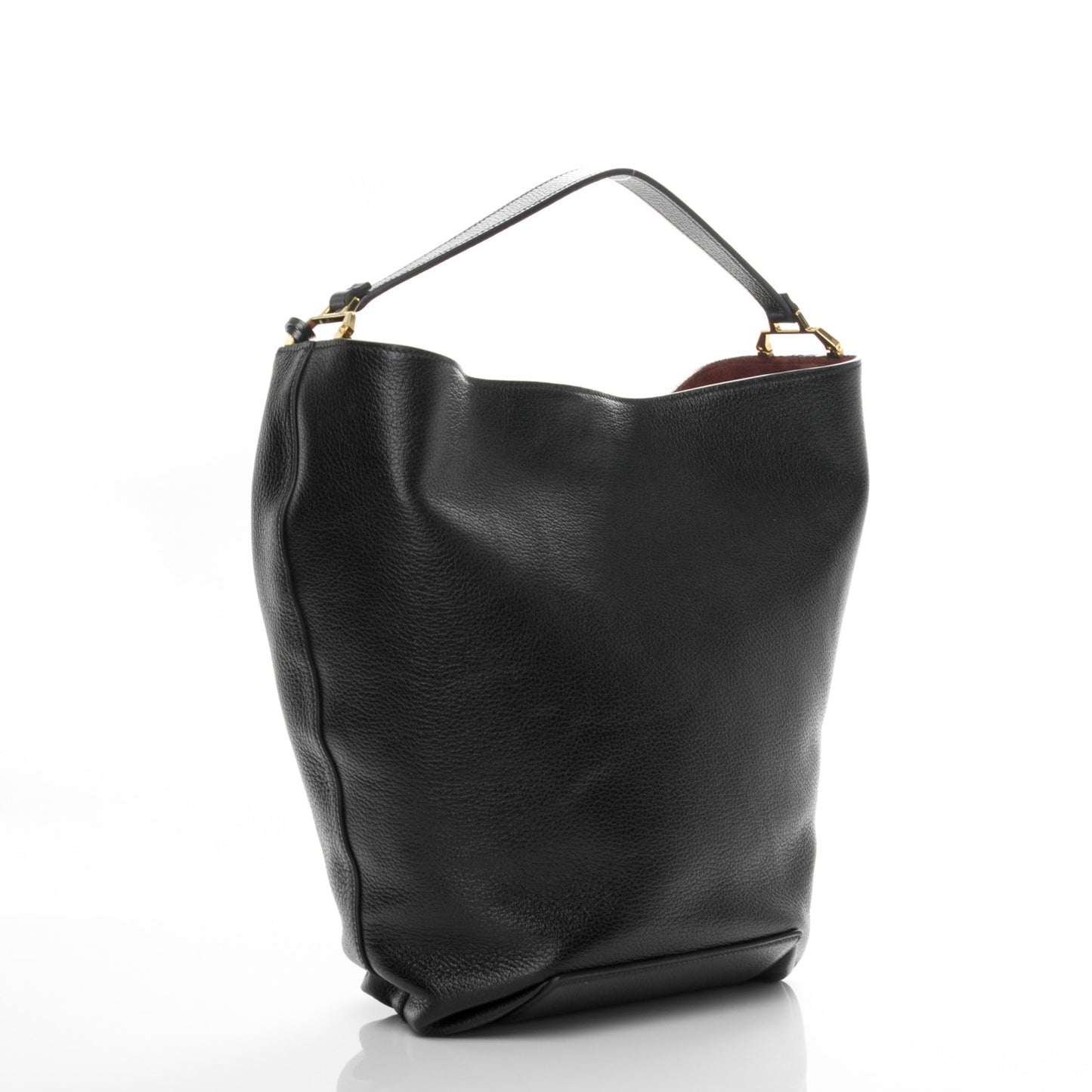 Goatskin Madras Bucket Bag Nero Black Porpora
