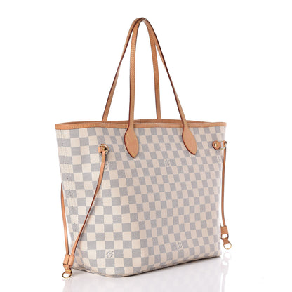 Louis Vuitton Damier Azur Neo Neverfull MM Rose Ballerine 3 of 11